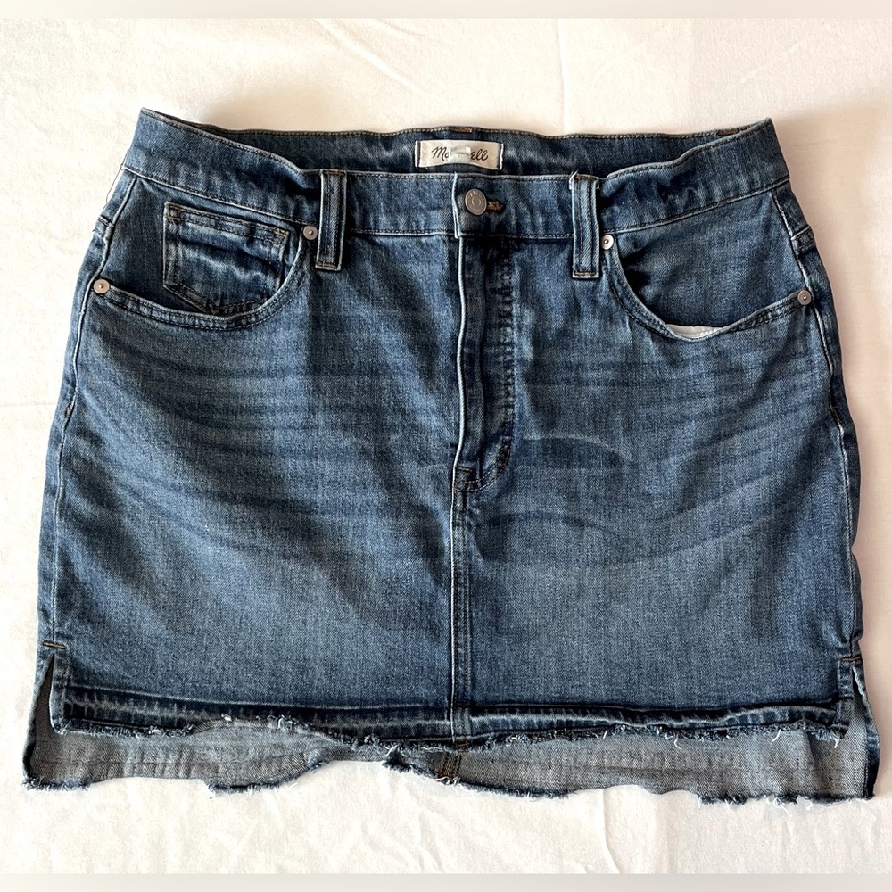 MADEWELL Step Hem Denim Mini Skirt Size 31